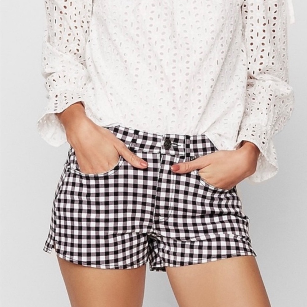 Express gingham shorts size 8